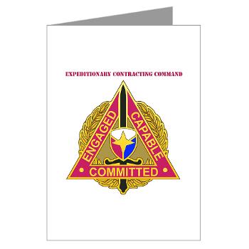 ECC - M01 - 02 - DUI - Expeditionary Contracting Command with Text - Greeting Cards (Pk of 10) - Click Image to Close