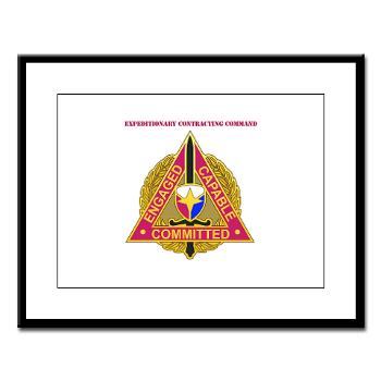 ECC - M01 - 02 - DUI - Expeditionary Contracting Command with Text - Large Framed Print