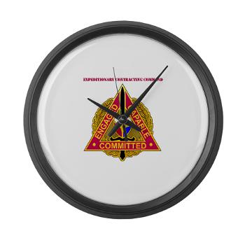 ECC - M01 - 03 - DUI - Expeditionary Contracting Command with Text - Large Wall Clock