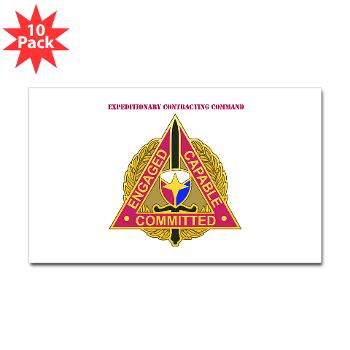 ECC - M01 - 01 - DUI - Expeditionary Contracting Command with Text - Sticker (Rectangle 10 pk)