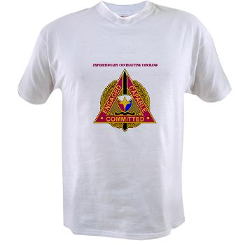 ECC - A01 - 04 - DUI - Expeditionary Contracting Command with Text - Value T-Shirt - Click Image to Close