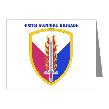 ECC409SB - M01 - 02 - SSI - 409th Support Bde with text - Note Cards (Pk of 20)