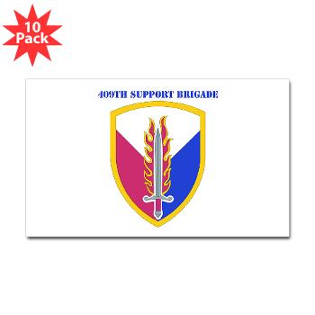 ECC409SB - M01 - 01 - SSI - 409th Support Bde with text - Sticker (Rectangle 10 pk) - Click Image to Close