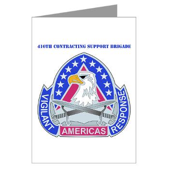 ECC410SB - M01 - 02 - DUI - 410th Contracting Support Bde with text - Greeting Cards (Pk of 20)