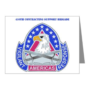 ECC410SB - M01 - 02 - DUI - 410th Contracting Support Bde with text - Note Cards (Pk of 20) - Click Image to Close