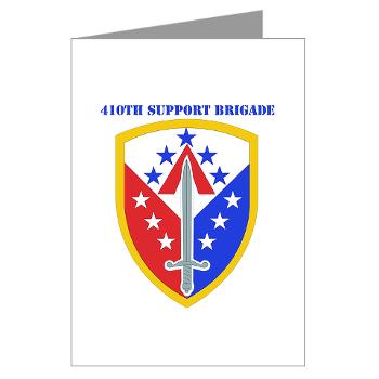 ECC410SB - M01 - 02 - SSI - 410th Support Bde with text - Greeting Cards (Pk of 10)