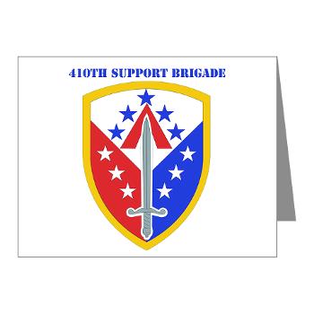 ECC410SB - M01 - 02 - SSI - 410th Support Bde with text - Note Cards (Pk of 20) - Click Image to Close