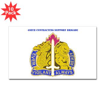 ECC411SB - M01 - 01 - DUI - 411th Contracting Support Brigade with Text - Sticker (Rectangle 10 pk) - Click Image to Close