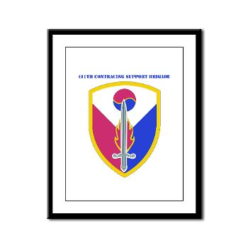 ECC411SB - M01 - 02 - SSI - 411th Support Bde with text - Framed Panel Print