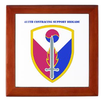 ECC411SB - M01 - 03 - SSI - 411th Support Bde with text - Keepsake Box - Click Image to Close