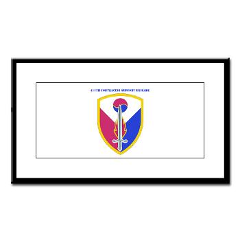 ECC411SB - M01 - 02 - SSI - 411th Support Bde with text - Small Framed Print