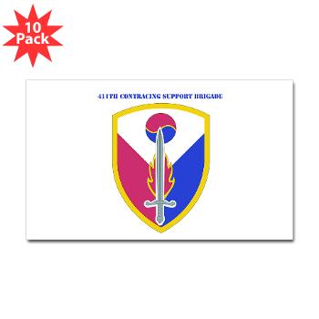 ECC411SB - M01 - 01 - SSI - 411th Support Bde with text - Sticker (Rectangle 10 pk) - Click Image to Close