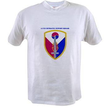 ECC411SB - A01 - 04 - SSI - 411th Support Bde with text - Value T-shirt - Click Image to Close