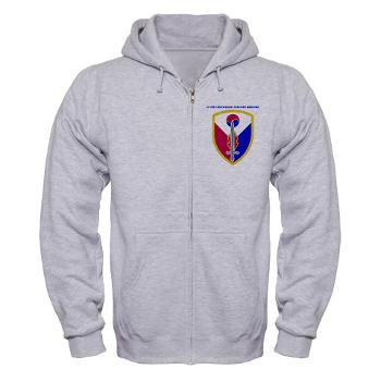 ECC411SB - A01 - 03 - SSI - 411th Support Bde with text - Zip Hoodie - Click Image to Close
