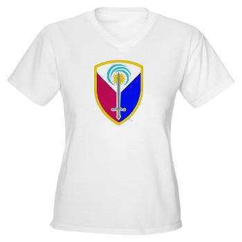 ECC413CSB - A01 - 04 - SSI - 413th Support Brigade - Women's V-Neck T-Shirt