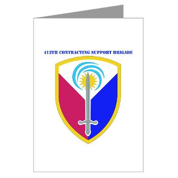 ECC413CSB - M01 - 02 - SSI - 413th Support Brigade with text - Greeting Cards (Pk of 10)
