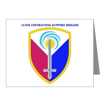 ECC413CSB - M01 - 02 - SSI - 413th Support Brigade with text - Note Cards (Pk of 20)