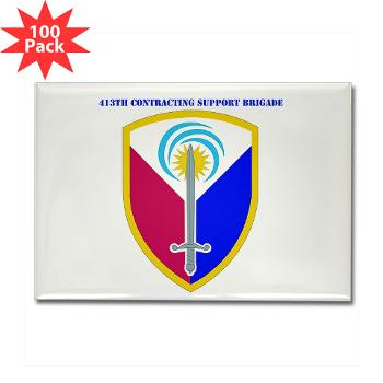 ECC413CSB - M01 - 01 - SSI - 413th Support Brigade with text - Rectangle Magnet (100 pack) - Click Image to Close