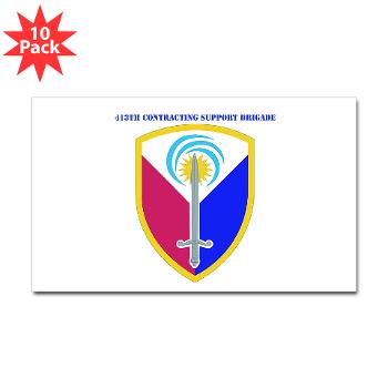 ECC413CSB - M01 - 01 - SSI - 413th Support Brigade with text - Sticker (Rectangle 10 pk) - Click Image to Close