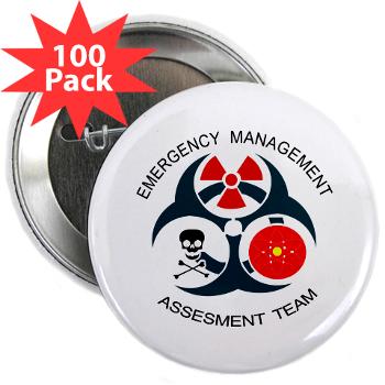 EMAT - M01 - 01 - Emergency Management Assessment Team with Text - 2.25" Button (100 pack)