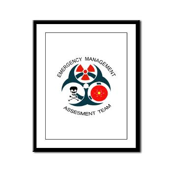 EMAT - M01 - 02 - Emergency Management Assessment Team with Text - Framed Panel Print