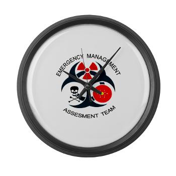 EMAT - M01 - 03 - Emergency Management Assessment Team with Text - Large Wall Clock