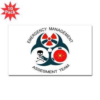 EMAT - M01 - 01 - Emergency Management Assessment Team with Text - Sticker (Rectangle 10 pk)