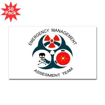 EMAT - M01 - 01 - Emergency Management Assessment Team with Text - Sticker (Rectangle 50 pk)
