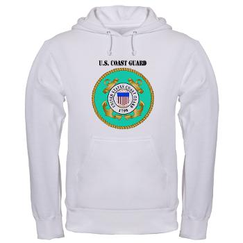 EMBLEMUSCG - A01 - 03 - EMBLEM - USCG WITH TEXT - Hooded Sweatshirt - Click Image to Close