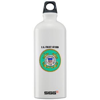 EMBLEMUSCG - M01 - 03 - EMBLEM - USCG WITH TEXT - Sigg Water Bottle 1.0L - Click Image to Close