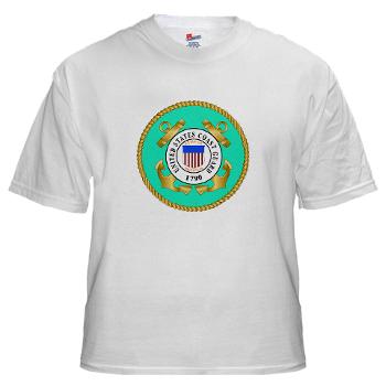 EMBLEMUSCG - A01 - 04 - EMBLEM - USCG - White t-Shirt