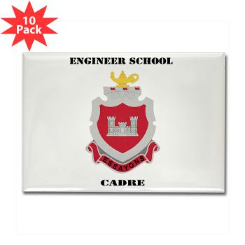ESC - M01 - 01 - DUI - Engineer School Cadre with Text Rectangle Magnet (10 pack) - Click Image to Close