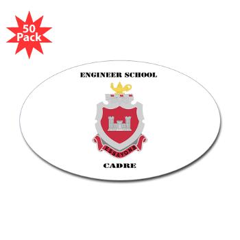 ESC - M01 - 01 - DUI - Engineer School Cadre with Text Sticker (Oval 50 pk)