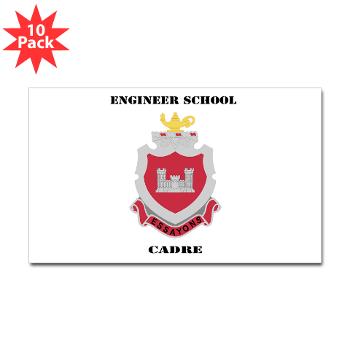 ESC - M01 - 01 - DUI - Engineer School Cadre with Text Sticker (Rectangle 10 pk)