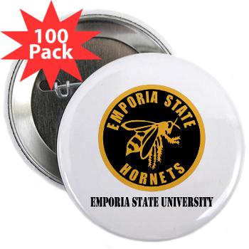ESU - M01 - 01 - SSI - ROTC - Emporia State University with Text - 2.25" Button (100 pack) - Click Image to Close