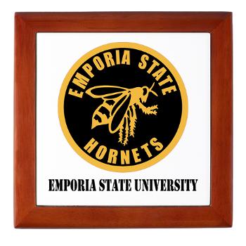 ESU - M01 - 03 - SSI - ROTC - Emporia State University with Text - Keepsake Box - Click Image to Close