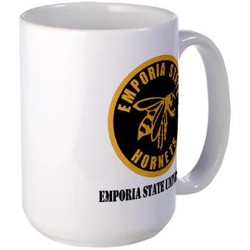ESU - M01 - 03 - SSI - ROTC - Emporia State University with Text - Large Mug - Click Image to Close