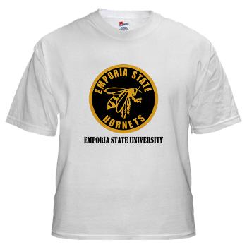 ESU - A01 - 04 - SSI - ROTC - Emporia State University with Text - White t-Shirt - Click Image to Close