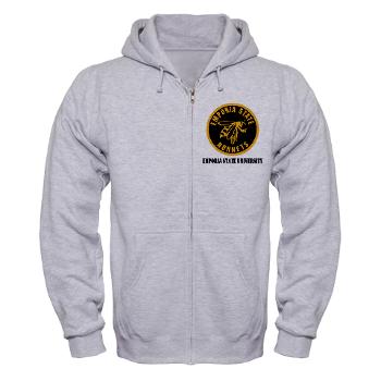 ESU - A01 - 03 - SSI - ROTC - Emporia State University with Text - Zip Hoodie