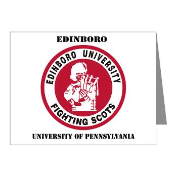 EUP - M01 - 02 - SSI - ROTC - Edinboro University of Pennsylvania with Text - Note Cards (Pk of 20)
