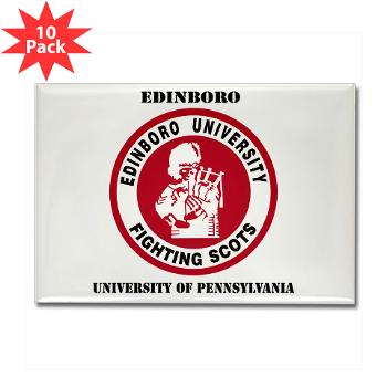 EUP - M01 - 01 - SSI - ROTC - Edinboro University of Pennsylvania with Text - Rectangle Magnet (10 pack)