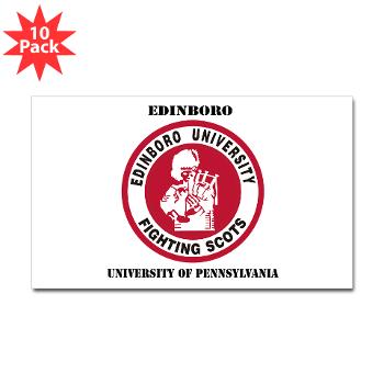 EUP - M01 - 01 - SSI - ROTC - Edinboro University of Pennsylvania with Text - Sticker (Rectangle 10 pk)