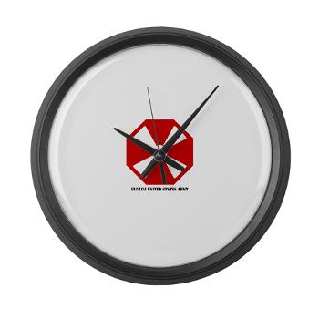 EUSA - M01 - 03 - SSI - Eighth Army (EUSA) with Text - Large Wall Clock