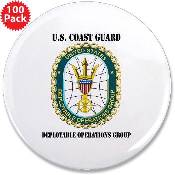 EUSCGDOPSGP - M01 - 01 - EMBLEM - USCG - DEPLOYABLE OPS GP with Text - 3.5" Button (100 pack) - Click Image to Close