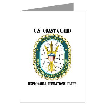 EUSCGDOPSGP - M01 - 02 - EMBLEM - USCG - DEPLOYABLE OPS GP with Text - Greeting Cards (Pk of 10)