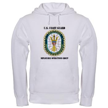 EUSCGDOPSGP - A01 - 03 - EMBLEM - USCG - DEPLOYABLE OPS GP with Text - Hooded Sweatshirt