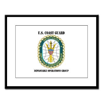 EUSCGDOPSGP - M01 - 02 - EMBLEM - USCG - DEPLOYABLE OPS GP with Text - Large Framed Print - Click Image to Close