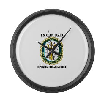 EUSCGDOPSGP - M01 - 03 - EMBLEM - USCG - DEPLOYABLE OPS GP with Text - Large Wall Clock