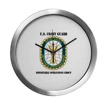 EUSCGDOPSGP - M01 - 03 - EMBLEM - USCG - DEPLOYABLE OPS GP with Text - Modern Wall Clock - Click Image to Close