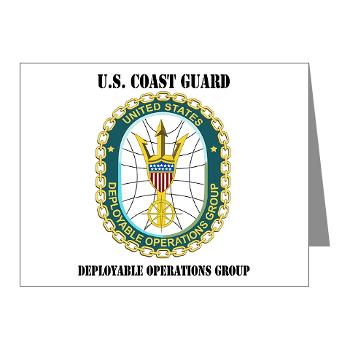 EUSCGDOPSGP - M01 - 02 - EMBLEM - USCG - DEPLOYABLE OPS GP with Text - Note Cards (Pk of 20)